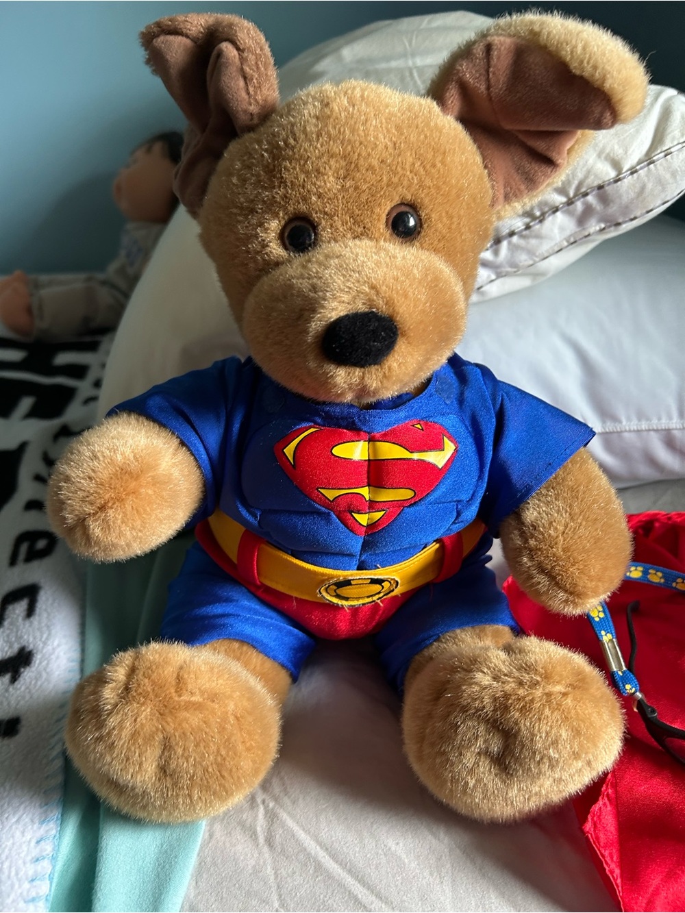 Build a Bear Dog with Superman outfit - Picture 3 of 5